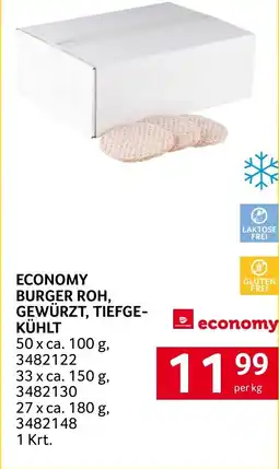 Transgourmet Economy burger roh, gewürzt, tiefge- kühlt Angebot