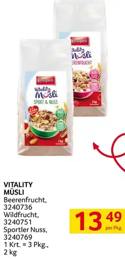 Transgourmet Vitality müsli Angebot