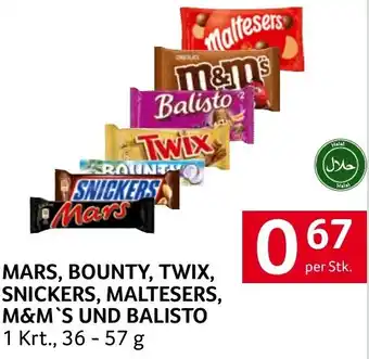 Transgourmet Mars bounty twix snickers maltesers m&m's und balisto Angebot