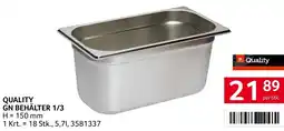 Transgourmet Quality gn behälter 1/3 Angebot