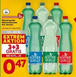 Billa Römerquelle Mineralwasser div. Sorten Angebot