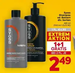 Billa Syoss Shampoo od. Balsam div. Sorten Angebot