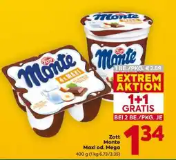 Billa ZOTT MONTE MAXI od. MEGA Angebot