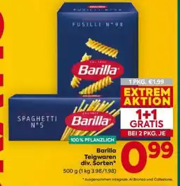 Billa Barilla Teigwaren div. Sorten Angebot
