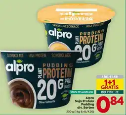 Billa Alpro Soja Protein Pudding div. Sorten Angebot