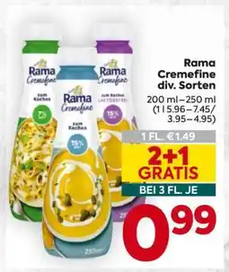 Billa Rama Cremefine div. Sorten Angebot