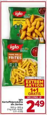 Billa Iglo Kartoffelprodukte div. Sorten Angebot