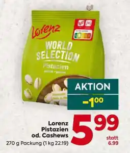 Billa Lorenz Pistazien od. Cashews Angebot