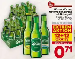 Billa Gösser Märzen, Naturradler Zitrone od. Naturgold Angebot