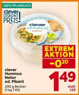 Billa clever Hummus Natur od. Pikant Angebot