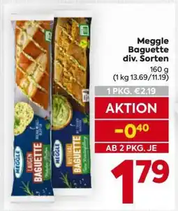 Billa Meggle Baguette div. Sorten Angebot