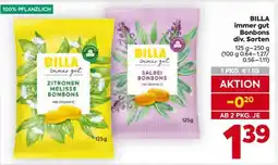 Billa BILLA immer gut Bonbons div. Sorten Angebot