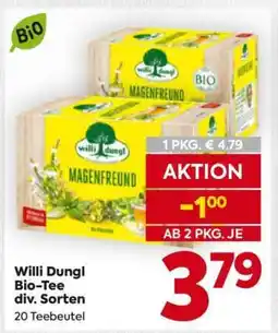 Billa Willi Dungl Bio-Tee div. Sorten Angebot