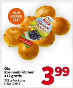 Billa Ölz Rosinenbrötchen 4+2 gratis Angebot