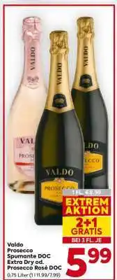 Billa Valdo Prosecco Spumante DOC Extra Dry od. Prosecco Rosé DOC Angebot
