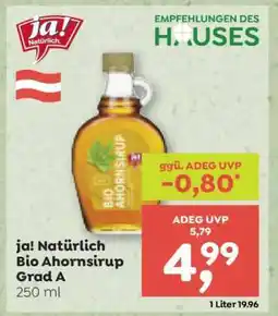 ADEG Ja! Natürlich Bio-Ahornsirup Grad A Angebot