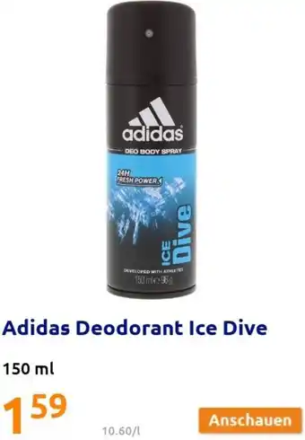 Action Adidas Deodorant Ice Dive 150ml Angebot