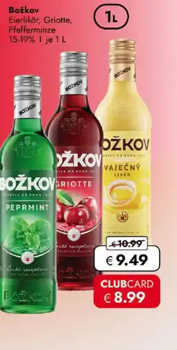 Travel FREE Božkov Eierlikör, Griotte, Pfefferminze Angebot