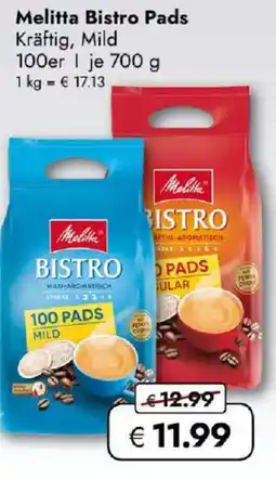 Travel FREE Melitta Bistro Pads Kräftig, Mild Angebot