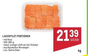 Lachsfilet portionen