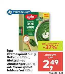 ADEG Cremespinat , Rotkraut , Blattspinat Zwutschgerl od. Cremespinat laktosefrei Angebot