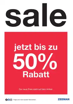 Zeeman Sale jetzt bis zu 50% rabatt Angebot