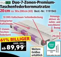 Norma Duo-7-Zonen-Premium-Taschenfederkernmatratze Angebot