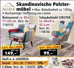 Norma Skandinavische polster- schaukelstuhl chester Angebot