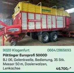 Lagerhaus Pöttinger Europrofi 5000D Angebot