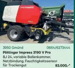 Lagerhaus pöttinger impress 3190 v pro Angebot