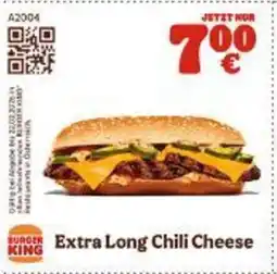 Burger King Extra Long Chili Cheese Angebot