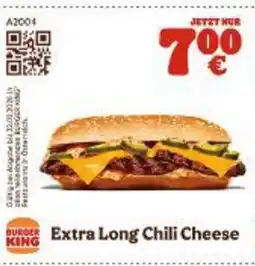 Burger King Extra Long Chili Cheese Angebot