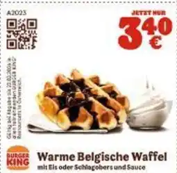 Burger King Warme Belgische Waffel Angebot