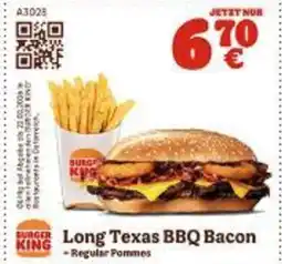 Burger King Long Texas BBQ Bacon Angebot