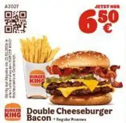 Burger King Double Cheeseburger Bacon Angebot