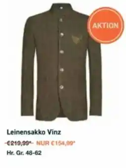 Lagerhaus Leinensakko Vinz Angebot