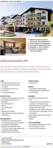 Billa Reisen Hotel Sonnschein Angebot