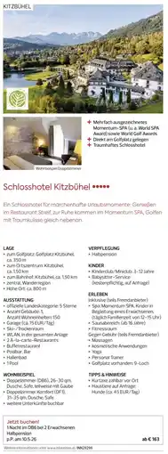 Billa Reisen Schlosshotel Kitzbühel Angebot