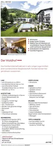 Billa Reisen Der Waldhof Angebot
