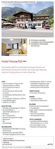 Billa Reisen Hotel Wasserfall Angebot