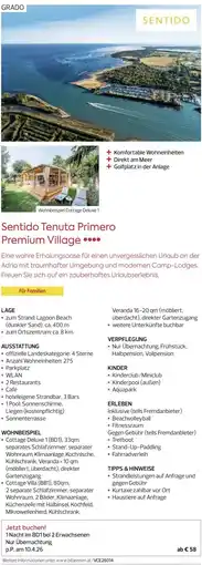 Billa Reisen Sentido Tenuta Primero Premium Village Angebot