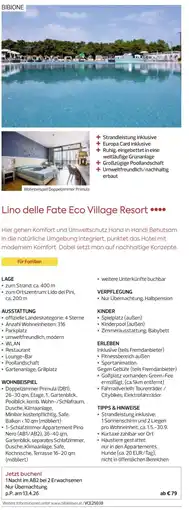 Billa Reisen Lino delle Fate Eco Village Resort Angebot