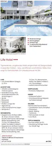 Billa Reisen Life Hotel Angebot
