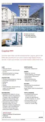Billa Reisen Capitol Angebot