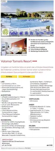 Billa Reisen Valamar Tamaris Resort Angebot