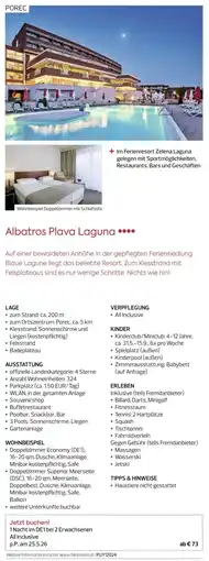 Billa Reisen Albatros Plava Laguna Angebot
