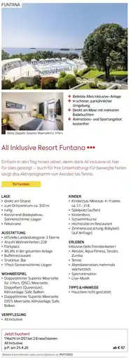 Billa Reisen All Inklusive Resort Funtana Angebot