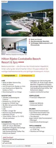 Billa Reisen Hilton Rijeka Costabella Beach Resort & Spa Angebot