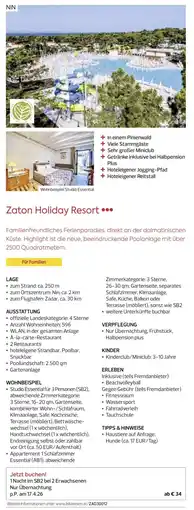 Billa Reisen Zaton Holiday Resort Angebot