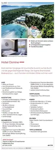 Billa Reisen Hotel Osmine Angebot